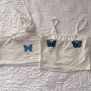 Butterflies crop tops